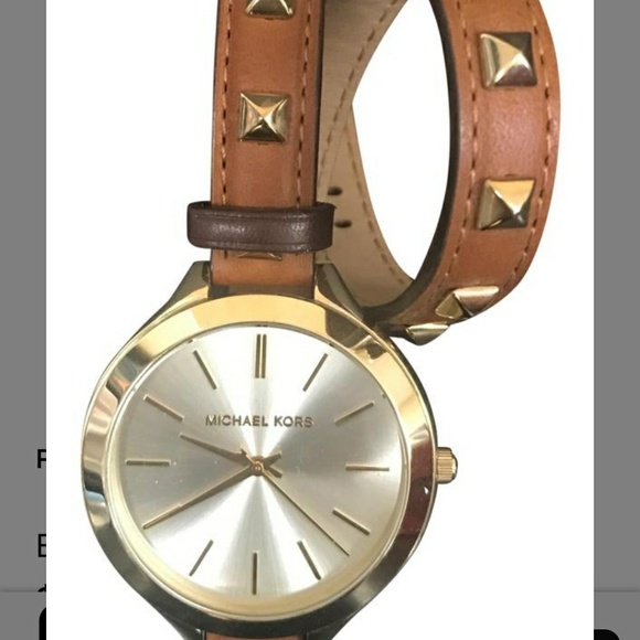 Michael Kors slim Runway watch w/wraparound band - Picture 1 of 5